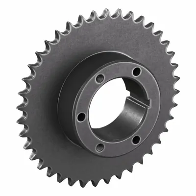 TSUBAKI Sprocket: For 50 Chain, 40 Teeth, 7.966 in Pitch Dia, 8.316 in Outside Dia - Size 50 Bushed-Bore Roller Chain Sprockets