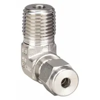 HAM-LET Compression Fitting Elbow: 12 mm OD x 1/4 in Pipe Fitting Size, Compression x MNPT (MPN 769L-SS-12MM X 1/4)