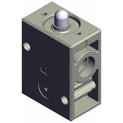 SMC Shuttle Valve: VM200 Series, Basic Plunger Actuator, 2 Ports, 1/4 in NPT - VM Series Manual Air Control Valves