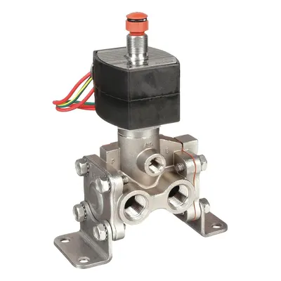 REDHAT Solenoid Valve: 3-Way, Normally Closed, 3/8 in Pipe Size, 24V DC - 3-Way/2-Position, Normally Closed Solenoid Valves