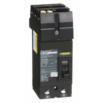 SQUARE D Molded Case Circuit Breaker: 200 A Amps, 25kA at 240V AC, Fixed, Lug, AC - Square D Molded Case Circuit Breakers for I-Line Panelboards