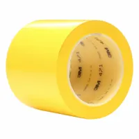 Floor Marking Tape: Gen Purpose, Solid, Yellow, 4 in x 108 ft, 4.1 mil Tape Thick, 3M™, 8 PK (MPN 471)