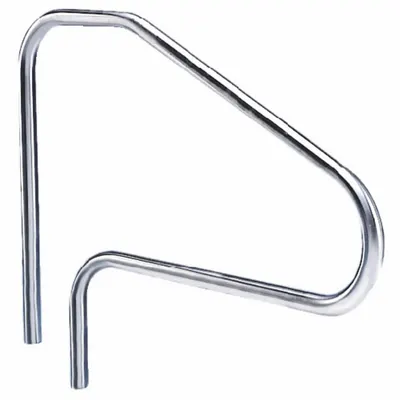 SPECTRUM Hand Rail: 48 in Setback, Dia 1.5 in, 0.083 in Thick, Fixed Legs, 38 in Ht - Pool Stair Rails