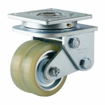 FOOT MASTER GASD-125ASF-HUD Shock-Absorbing AGV & AMR Plate Caster - Shock-Absorbing AGV & AMR Plate Casters