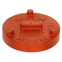 GRUVLOK Cap: Solid Cap, 14 in, Ductile Iron, 1,000 psi, 8 1/2 in Overall Lg (MPN 0390030542)