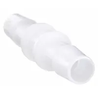 Barbed Fitting Coupling: 3/8 in ID x 3/8 in ID Fitting Size, Barbed, PVDF, 5 PK (MPN C0-6NK)