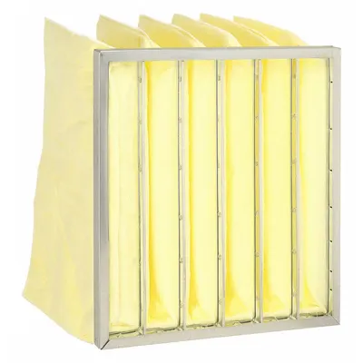OEM Pocket Air Filter: 20 in x 20 in x 12 in, MERV 14, Yellow, Synthetic - MERV 14 Pocket Air Filters