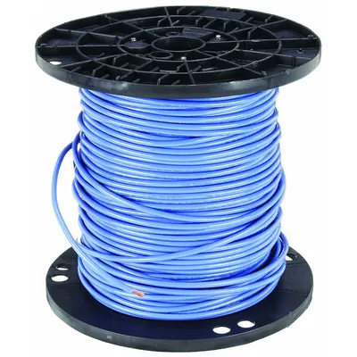 SOUTHWIRE 8 AWG THHN/THWN Stranded Copper Building Wire, Blue, 500 ft - Copper THHN/THWN Building Wires