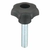 KIPP Hand Knob: 7 Point, Plastic w/ Steel Thread, 3/8"-16 Thread, 40 mm Thread Lg, 40 mm Dia (MPN K0155.4A4X40)