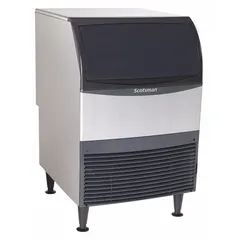 Air-cooled undercounter ice machine producing 282 lb of dice ice per day. Measures 39 in H x 24 in W x 28 3/8 in D. Suitable for commercial kitchens, bars, and restaurants requiring a compact ice maker that fits under standard counters.