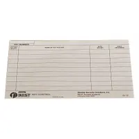 BEST Key Authorization Card: Paper, Identifies Specific Owner Key (MPN G12)