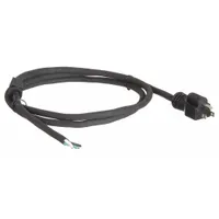 APPROVED VENDOR Power Cord: 6 ft Lg, 3/16, 5-15P Plug, Bare Wire Receptacle, SJO, Rubber, 125V AC (MPN E3606)