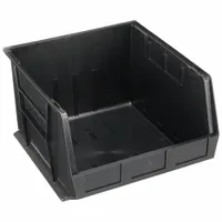 QUANTUM STORAGE SYSTEMS ESD Conductive Bin: 16 1/2 in x 18 in x 11 in, Black, Label Holder Included (MPN QUS270CO)