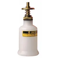 JUSTRITE Solvent Dispensing Bottle: 4 fl oz Capacity, Polyethylene, White (MPN 14002)