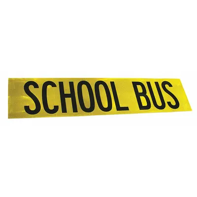 DIAMOND Reflective Tape: Marking/School Buses, Fluorescent Yellow, 8 3/4 in Wd - Vehicle Reflective Decals