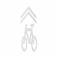 RAE Preformed Thermoplastic Pavement Markings: Bicycle Shared Lane, White, 9 3/8 ft Lg, 40 in Wd (MPN PR-TH-3576)