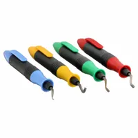 SHAVIV Deburring Tool Set: E100/E111/E200/E300 Blade, Glo-Burr Handle, Blue/Green/Red/Yellow (MPN 154-29144)
