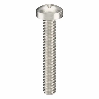 USA INDUSTRIALS Machine Screw: M1.6x0.35 Thread Size, 10 mm Lg, 18-8, Stainless Steel, Plain - Pan Head Machine Screws