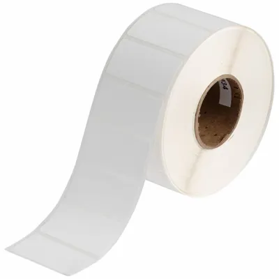 BRADY Pre-Cut Label Stock Roll: 1 in x 2 in, Acrylic, Permanent Adhesive, 750 Labels - Brady Inkjet Precut Label Rolls