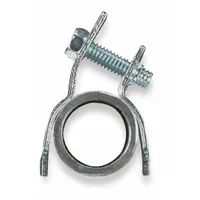 Steel electroplated silver clamp for 2 in RMC conduit. Used to secure rigid metal conduit in electrical installations requiring corrosion-resistant support