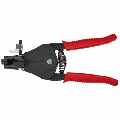 KNIPEX Wire Stripper: 0.5 mm to 2 mm, 7 in Overall Lg, Std Cushion Grip, Steel - Grip & Strip Wire Strippers