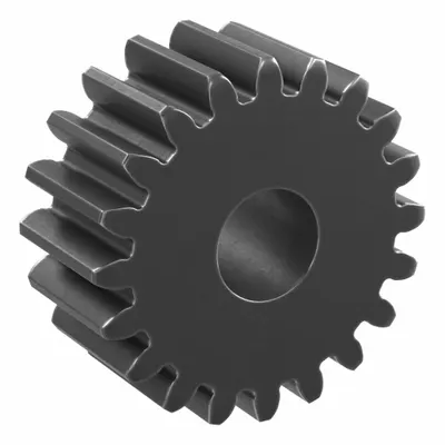 KHK GEARS Hubless Spur Gear: Module m 1.5, 20 Teeth, 10 mm Bore Dia, Black Oxide Coated Carbon Steel - Hubless Metric Spur Gears