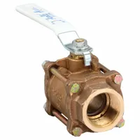 APOLLO Manual Two-Way Ball Valve: 1 1/2 in Size, Bronze, Straight, FNPT x FNPT, Full Port Ball Port (MPN 82LF10701)