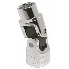 This 1/4" drive SAE flex socket features a 9/16" 12-point standard configuration with a chrome finish. It is not tether capable. Designed for turning fasteners in confined or offset positions where a rigid socket cannot align with the fastener.
