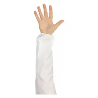Protective Sleeves: 18 in Overall Lg, Serged Seam, White, 1 mil Thick, Posi-Wear® M3™, PIP, 200 PK (MPN C3812)