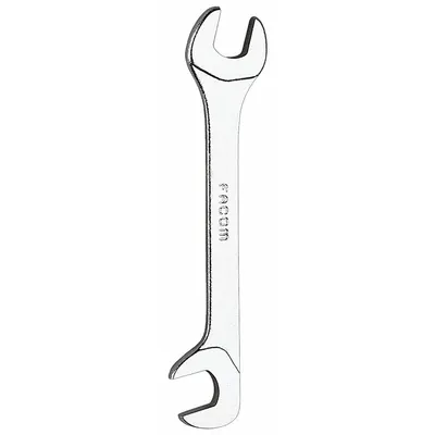 FACOM Open End Wrench: Alloy Steel, Satin, 14 mm Head Size, 4 23/32 in Overall Lg - Metric, Double End, Open End Wrenches
