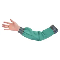 Flame-Retardant Treated Cotton Sleeve: 17 in Sleeve Lg, Universal, Green, 1 PR