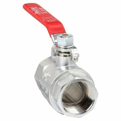 APPROVED VENDOR 107-826-CP Chrome-Plated Brass Ball Valve, 1 1/4 in, FIP x FIP, Lever Handle