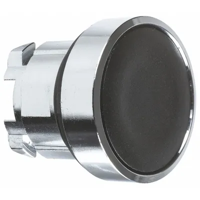 SCHNEIDER Push Button Head: 22 mm Panel Size, Non-Illuminated, Metallic - Heads for Push Buttons