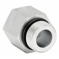PARKER Metal Pipe Straight: 1 in x 1 1/4 in, Male Threaded x Female SAE Threaded, 3,000 psi, Steel (MPN 16-20 F5OG5-S)
