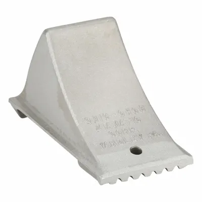 ZICO Wheel Chock: Aluminum, 10,000 lb Vehicle Wt - Max, 11 3/4 in Overall Lg - Lightweight Cold-Resistant Aluminum Wheel Chocks