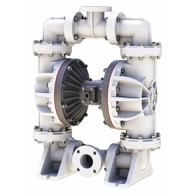 SANDPIPER Double Diaphragm Pump: Polypropylene Body, 3 in, Flange Connection, 280 gpm - Polypropylene Housing AODD Pumps