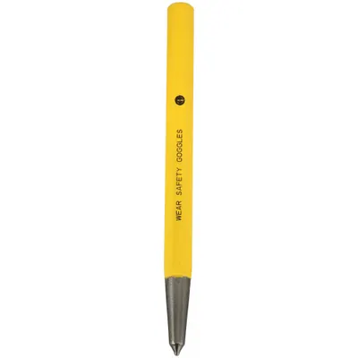 STANLEY Prick Punch: 3/8 in Tip Size, Hexagon, 5 1/2 in Overall Lg, Plain Grip - Prick Punches