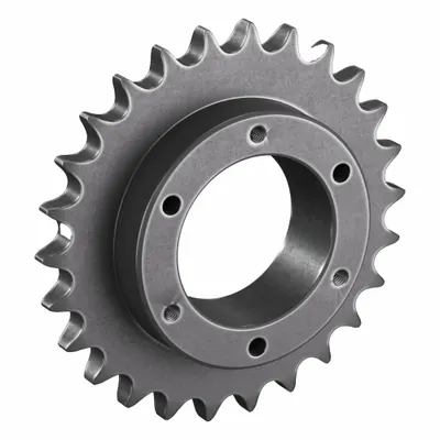 TSUBAKI Sprocket: For 60 Chain, 26 Teeth, 6.222 in Pitch Dia, 6.63 in Outside Dia - Size 60 Bushed-Bore Roller Chain Sprockets
