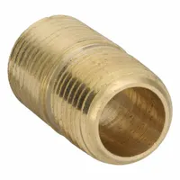 Pipe Nipple: Brass, 1/8 in Nominal Pipe Size, 3/4 in Overall Lg, 1,000 psi (MPN 215PN-2)