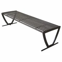 ULTRAPLAY Outdoor Bench: Augusta, 72 in Overall Lg, 18 1/4 in Overall Ht, Bronze, Bronze, Steel (MPN 94N-HS6)