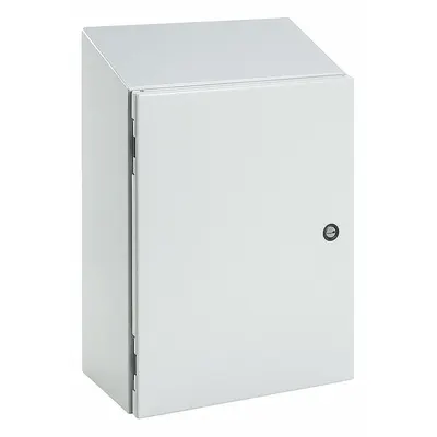 HOFFMAN Sloped Top Enclosure: 304 Stainless Steel, 20 in x 16 in x 8 in, NEMA 12/3R/4/4X - Stainless Steel Enclosures