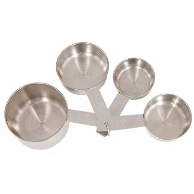 CRESTWARE Measuring Cup Set: Dry/Liquid, 0.25 C_0.33 C_0.5 C_1 C Capacity, Stainless Steel - Measuring Cup Sets