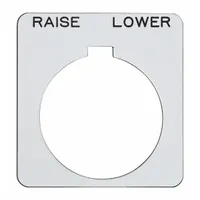 Legend Plate: 30 mm Panel Mounting Size, Square, 1 13/16 in Overall Ht x 1 13/16 in Overall Wd (MPN 9001KN247WP)