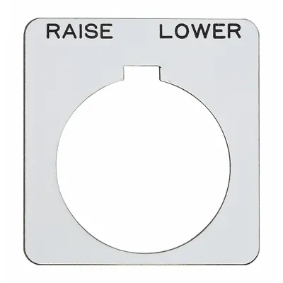 SCHNEIDER Legend Plate: 30 mm Panel Mounting Size, Square - Push-Button Rings & Plates