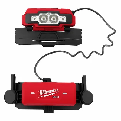 MILWAUKEE Headlamp: Rechargeable, 400 lm Max. Brightness, 16 hr Max Run Time, 5 Light Outputs - Rechargeable Headlamps