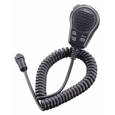 ICOM Speaker Microphone: Fits Icom, For M504/M604 Series, 20 in Cord, Push To Talk - ICOM-Compatible Microphones & Speakers