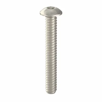 TAMPER-PRUF SCREW Tamper Resistant Screw: #6-32 Thread Size, 1 in Lg, Stainless Steel, Plain - Button Head Tamper-Resistant Machine Screws