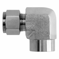 BRENNAN INDUSTRIES Compression Fitting Elbow: 3/8 in OD x 1/4 in Pipe Fitting Size, Stainless Steel (MPN NS2502-06-04-SS)