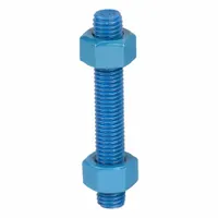 USA FASTENER Fully Threaded Stud: 5/8"-11 Thread Size, Steel, Grade B7, PTFE Coated, 4 PK (MPN B7-.625-4.25)