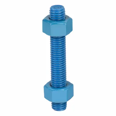 USA FASTENER Fully Threaded Stud: 5/8"-11 Thread Size, Steel, Grade B7, PTFE Coated - PTFE-Coated Fully-Threaded Rods & Studs